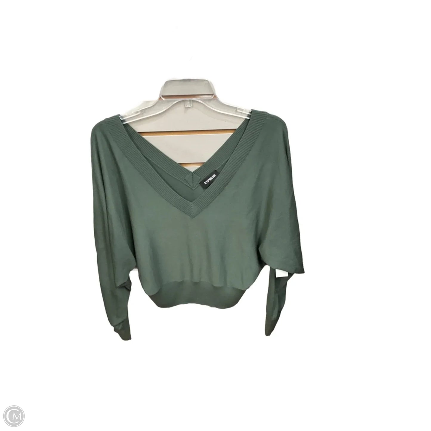 Top Long Sleeve By Express In Green, Size: Xs
