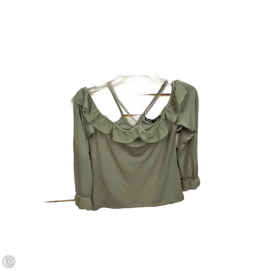 Top Long Sleeve By White House Black Market In Green, Size: Xs