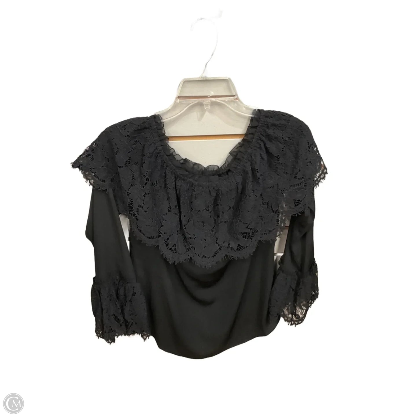 Top Long Sleeve By White House Black Market In Black, Size: Xs