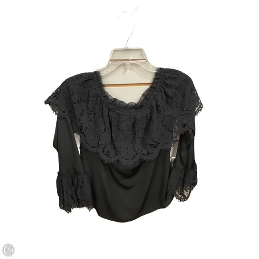 Top Long Sleeve By White House Black Market In Black, Size: Xs