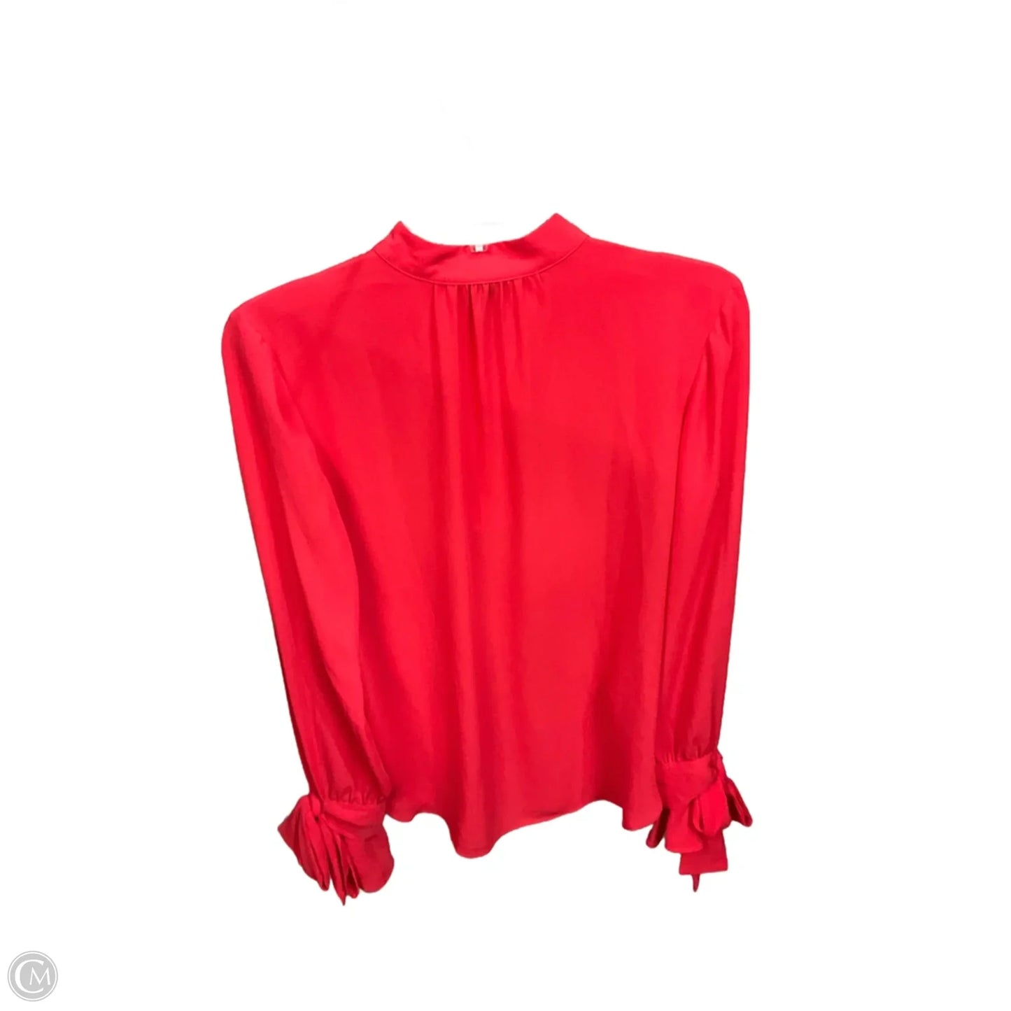 Blouse Long Sleeve By Ann Taylor In Red, Size: Xs
