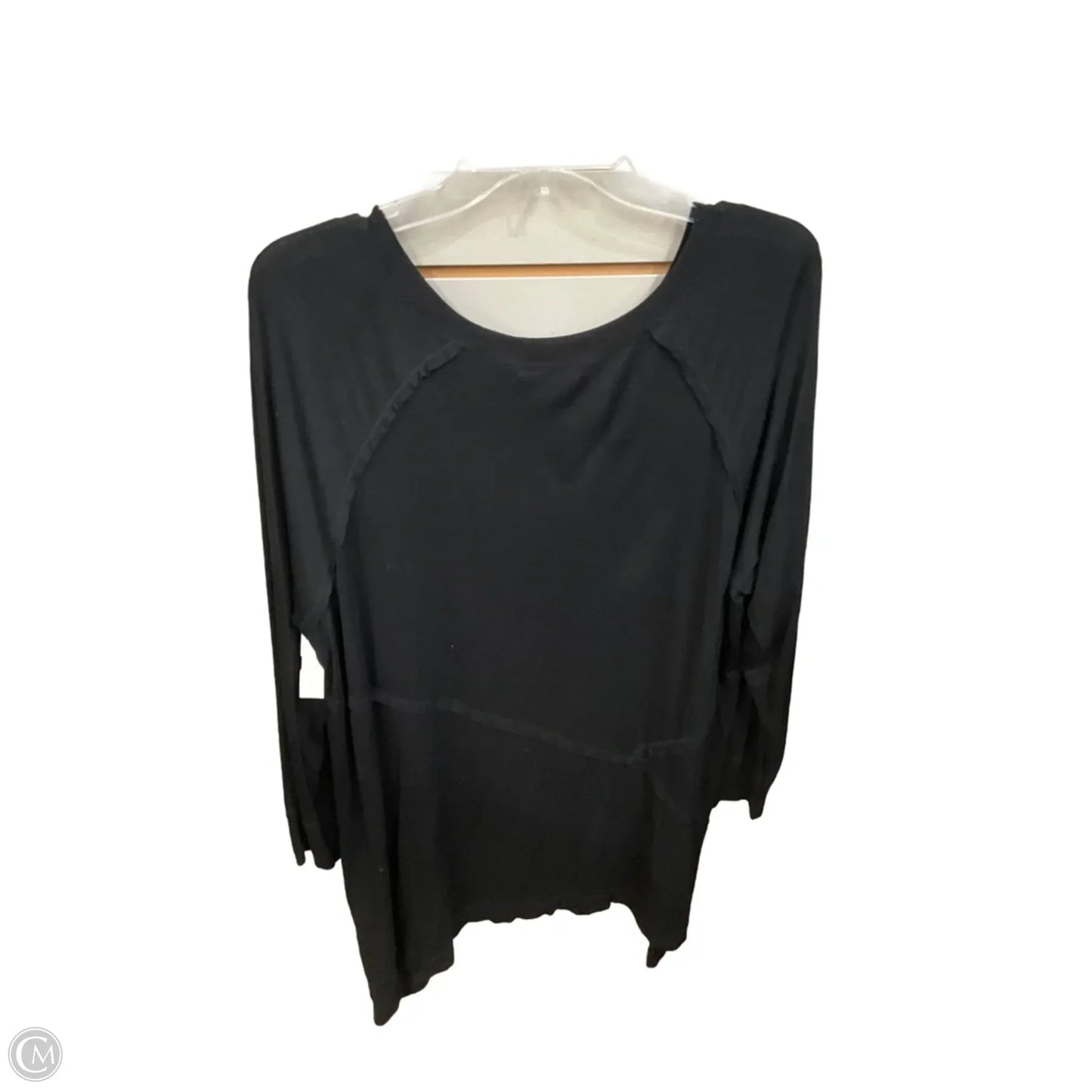 Tunic Long Sleeve By Cable And Gauge In Black, Size: 2x