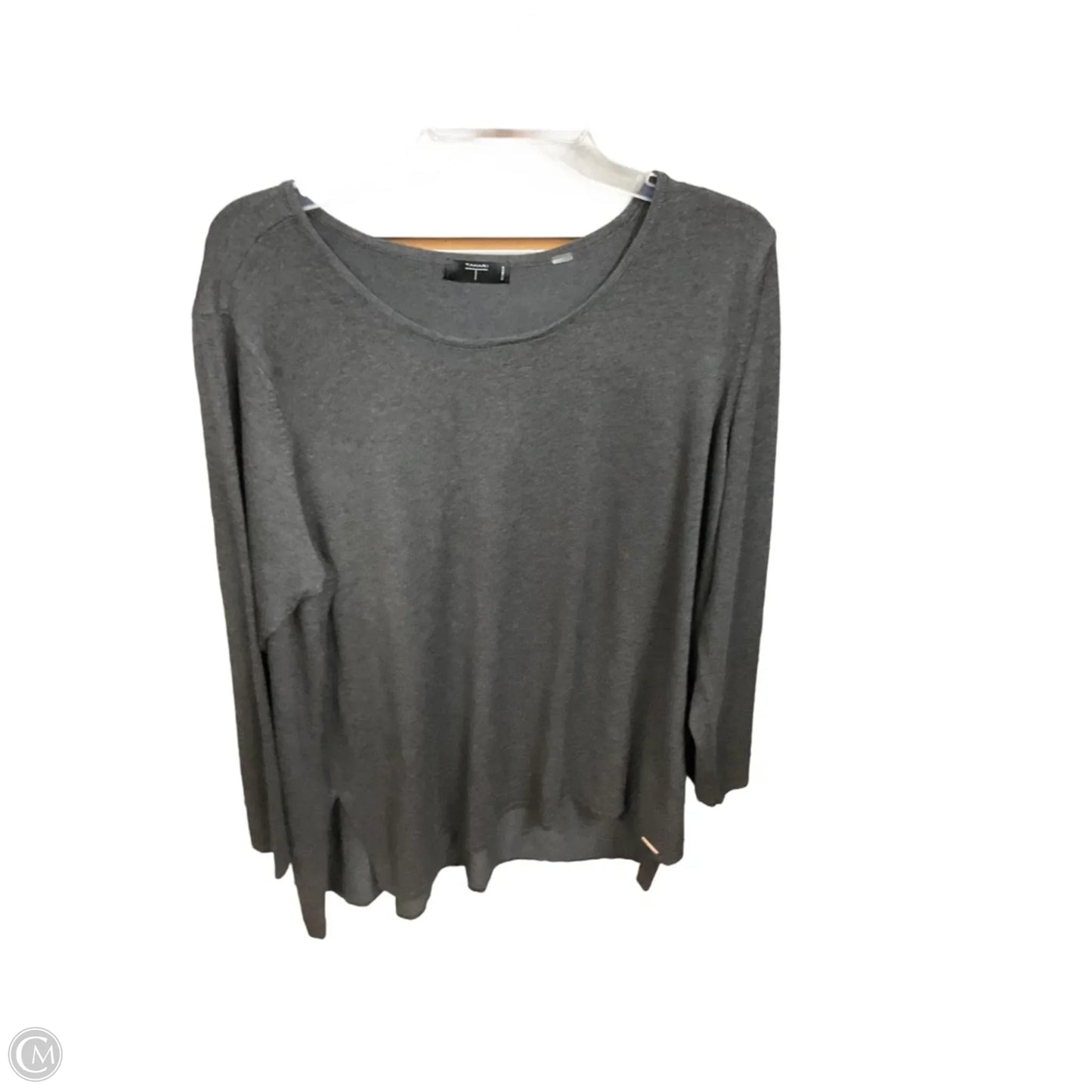 Tunic Long Sleeve By Tahari In Grey, Size: 2x