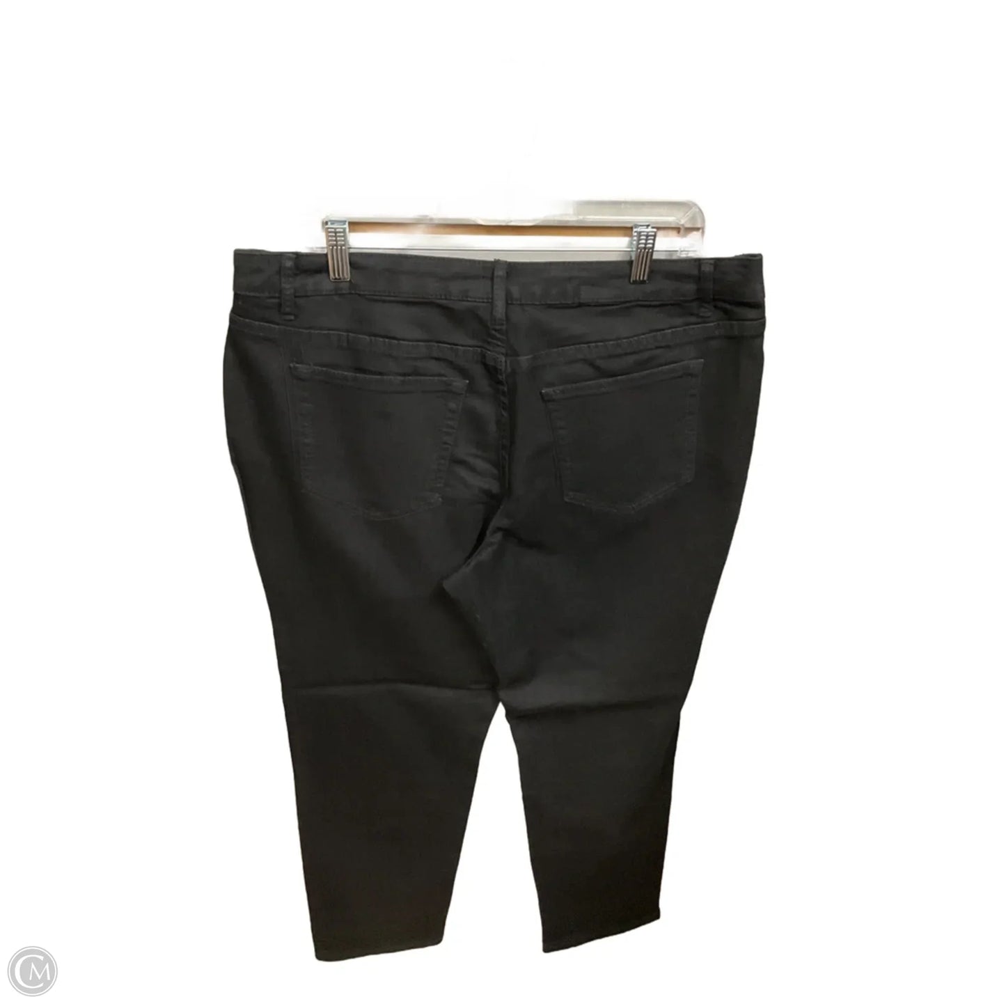 Jeans Straight By Christopher And Banks In Black Denim, Size: 14p