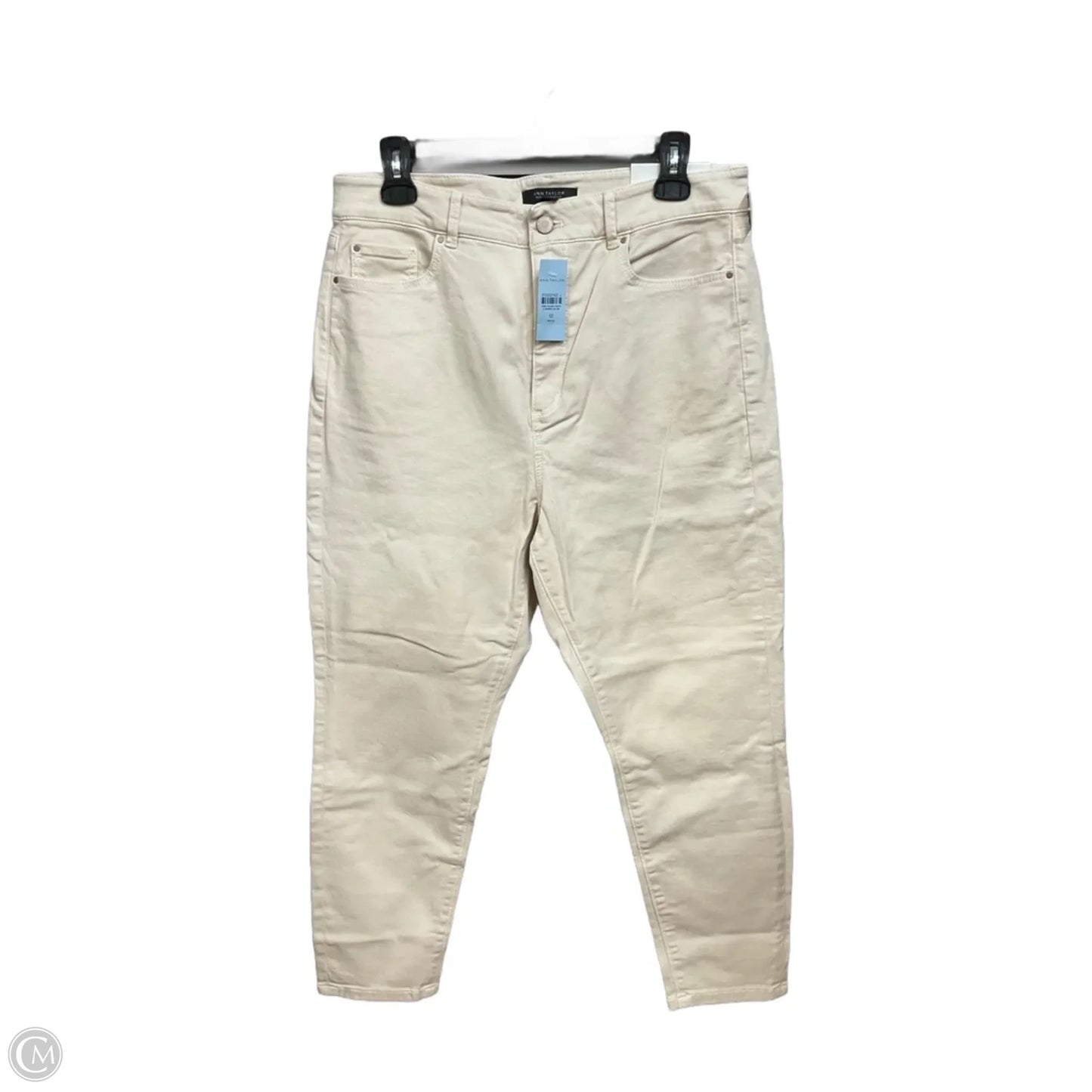 Jeans Skinny By Ann Taylor In Tan Denim, Size: 12