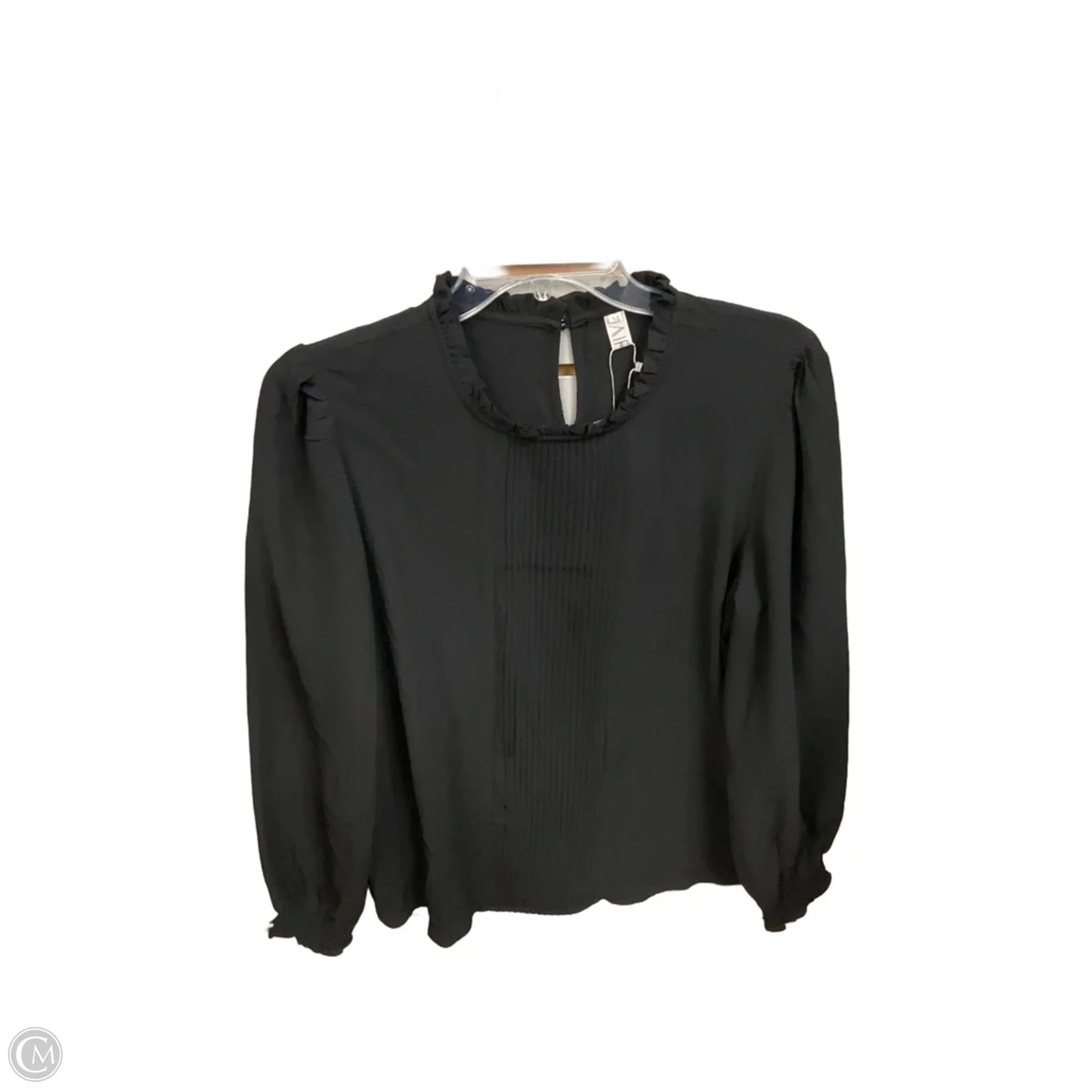 Top Long Sleeve By Clothes Mentor In Black, Size: M