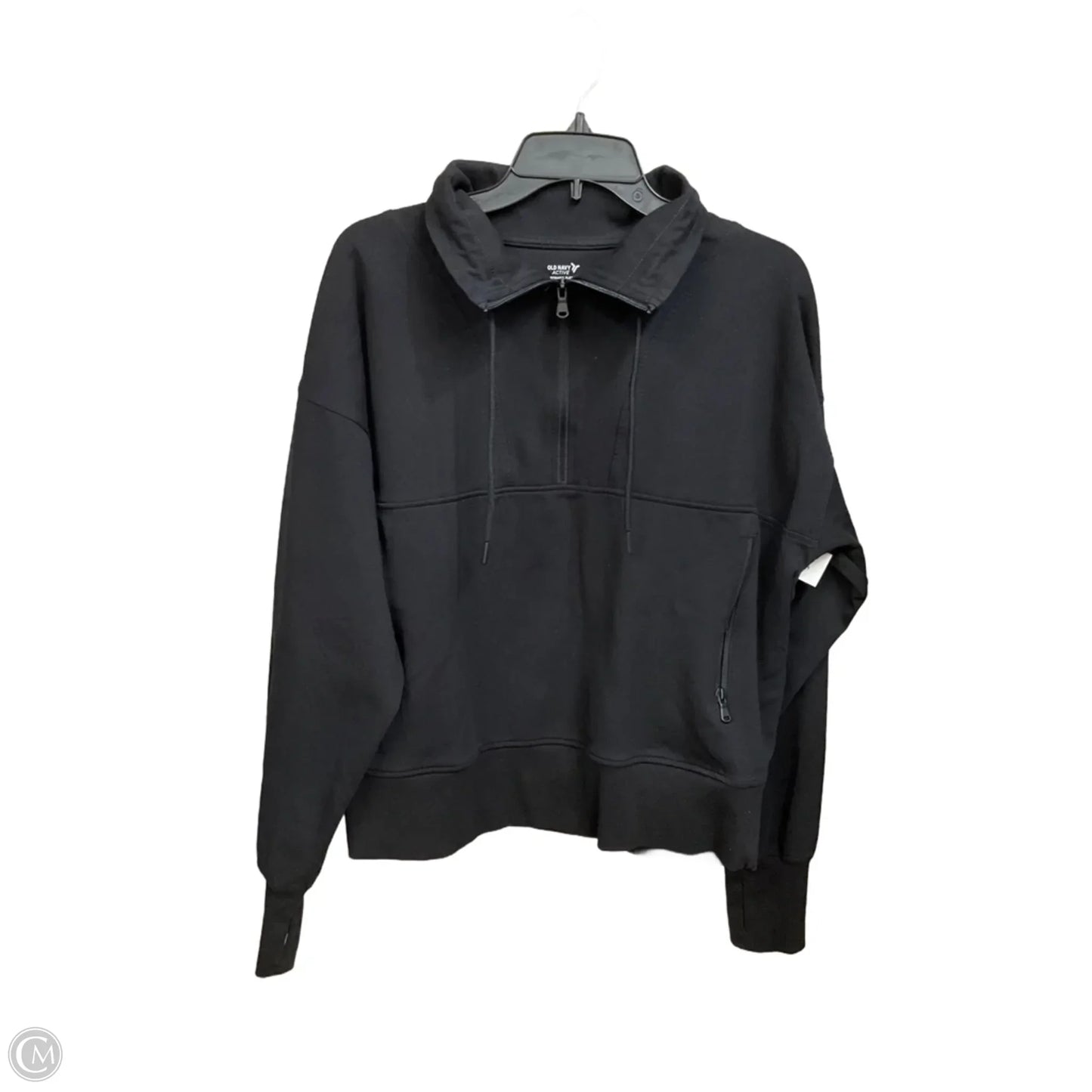 Athletic Sweatshirt Collar By Old Navy In Black, Size: Xl