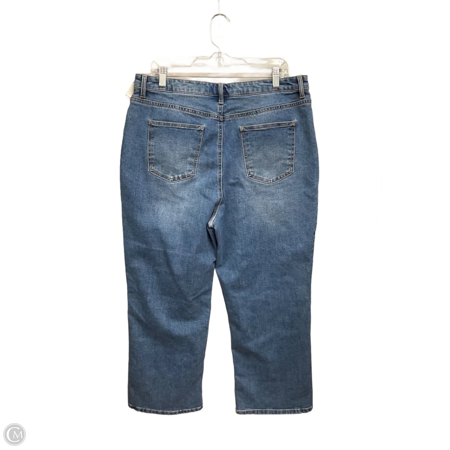 Jeans Wide Leg By Express In Blue Denim, Size: 16