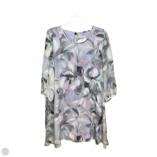 Dress Casual Short By Calvin Klein In Floral Print, Size: Xl