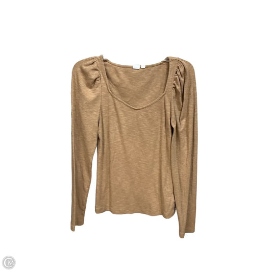 Top Long Sleeve By Gap In Tan, Size: M