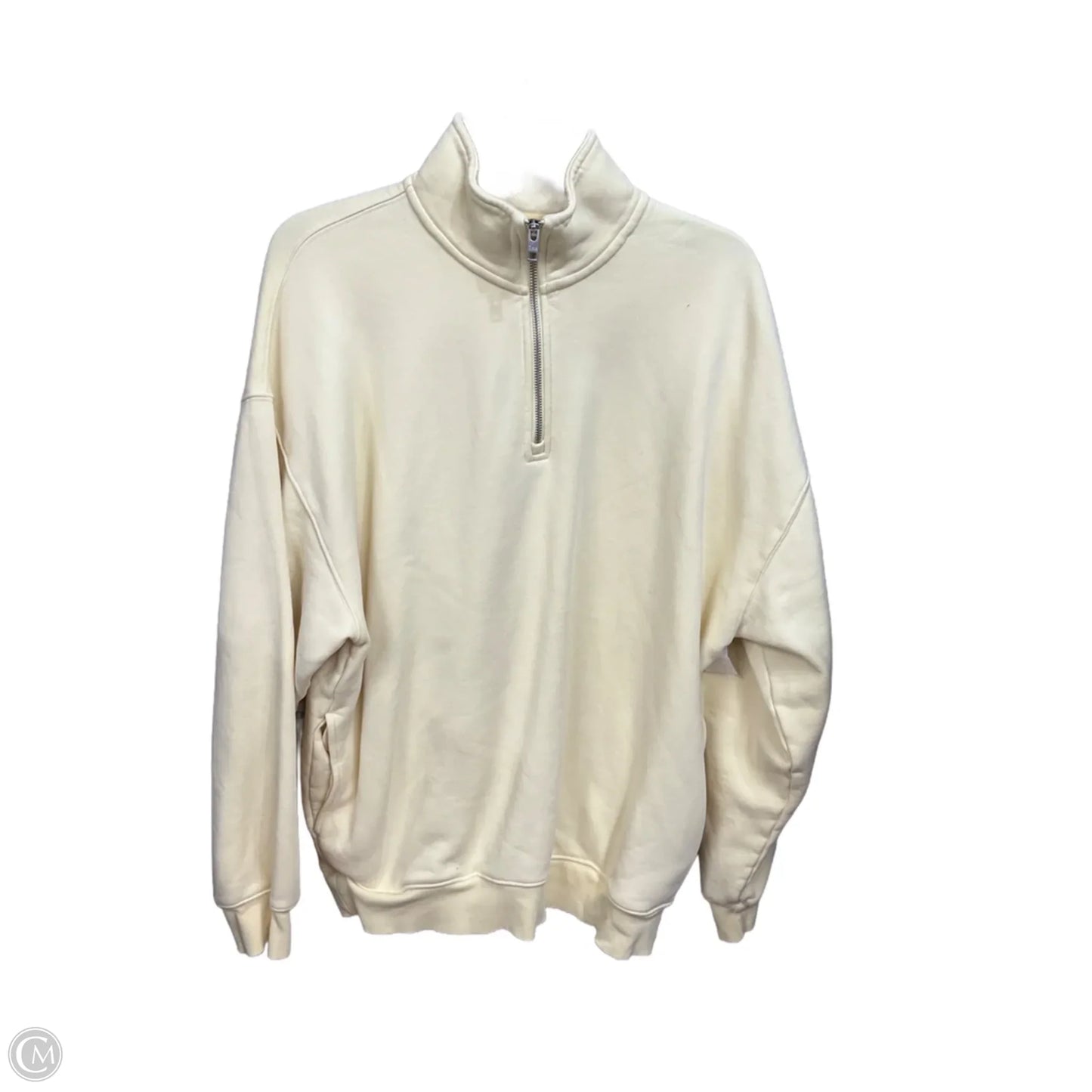 Athletic Sweatshirt Collar By Tna In Yellow, Size: 3x