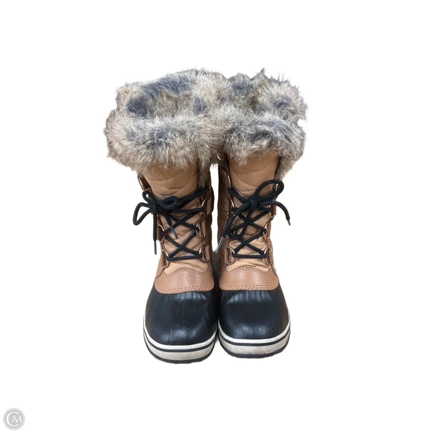 Boots Snow By Sorel In Black & Tan, Size: 7