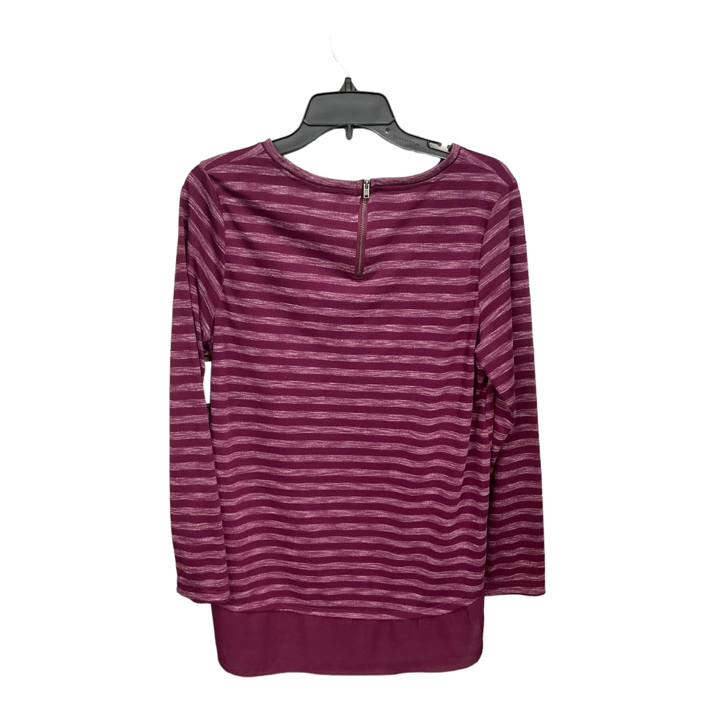 Top Long Sleeve By Stylus In Purple, Size: L