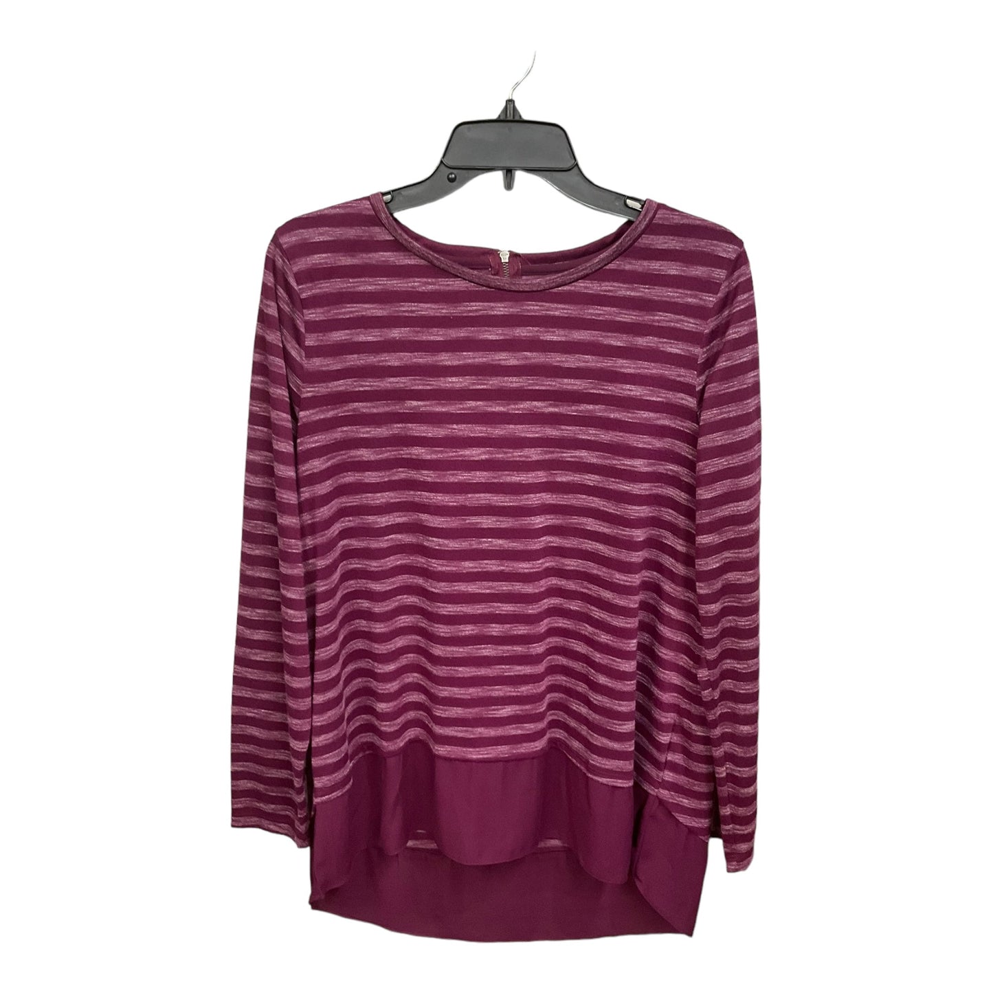 Top Long Sleeve By Stylus In Purple, Size: L