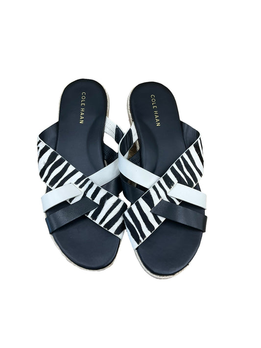 Zebra Print Sandals Flats Cole-haan, Size 5.5