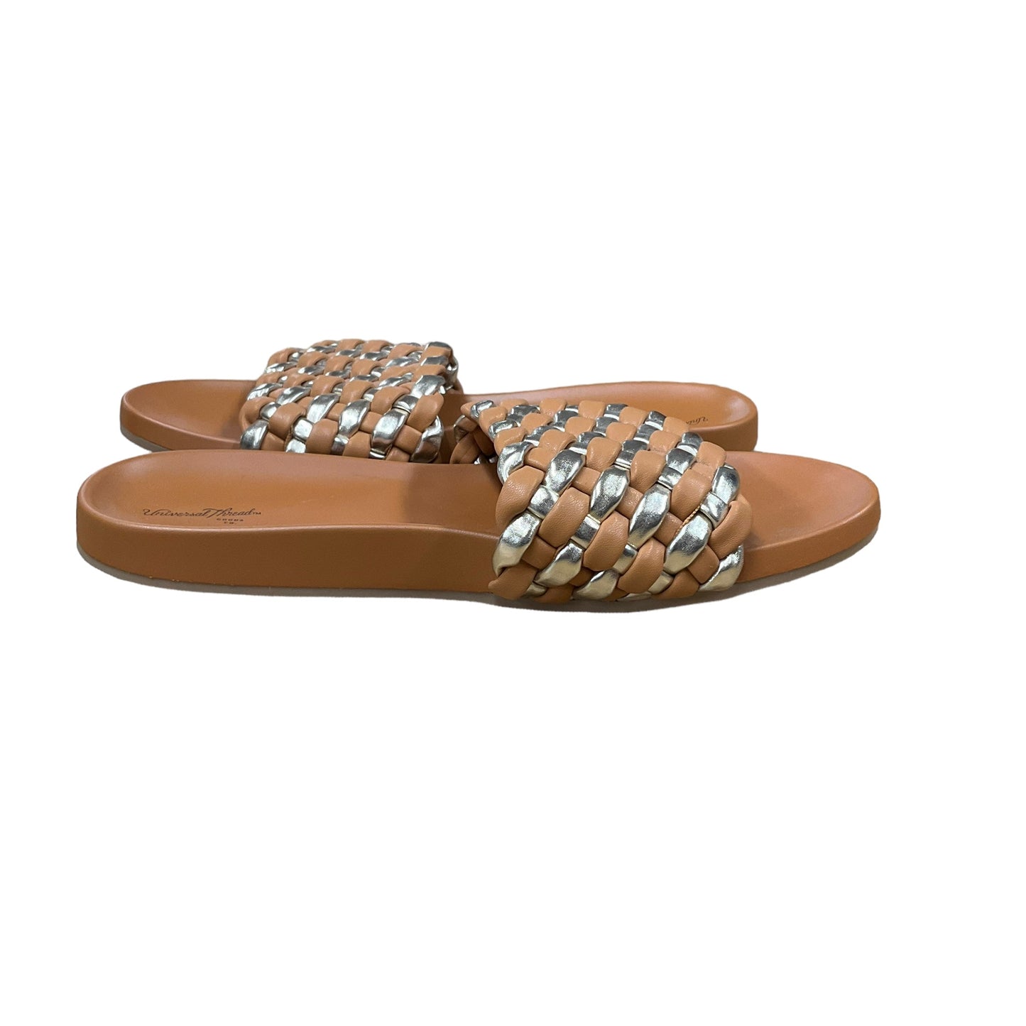 Brown Sandals Flats Universal Thread, Size 8.5