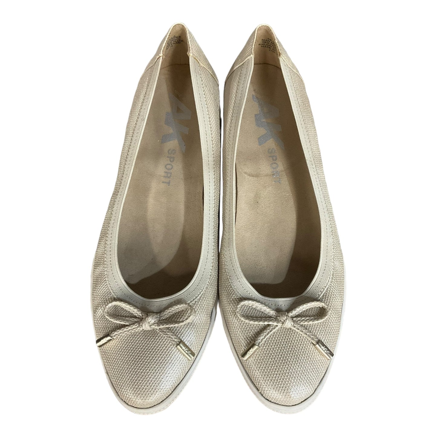 Beige Shoes Flats Anne Klein, Size 8