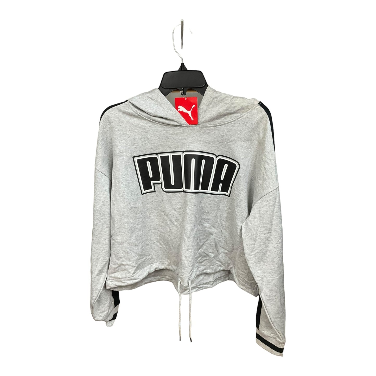 Grey Athletic Sweatshirt Hoodie Puma, Size Xl