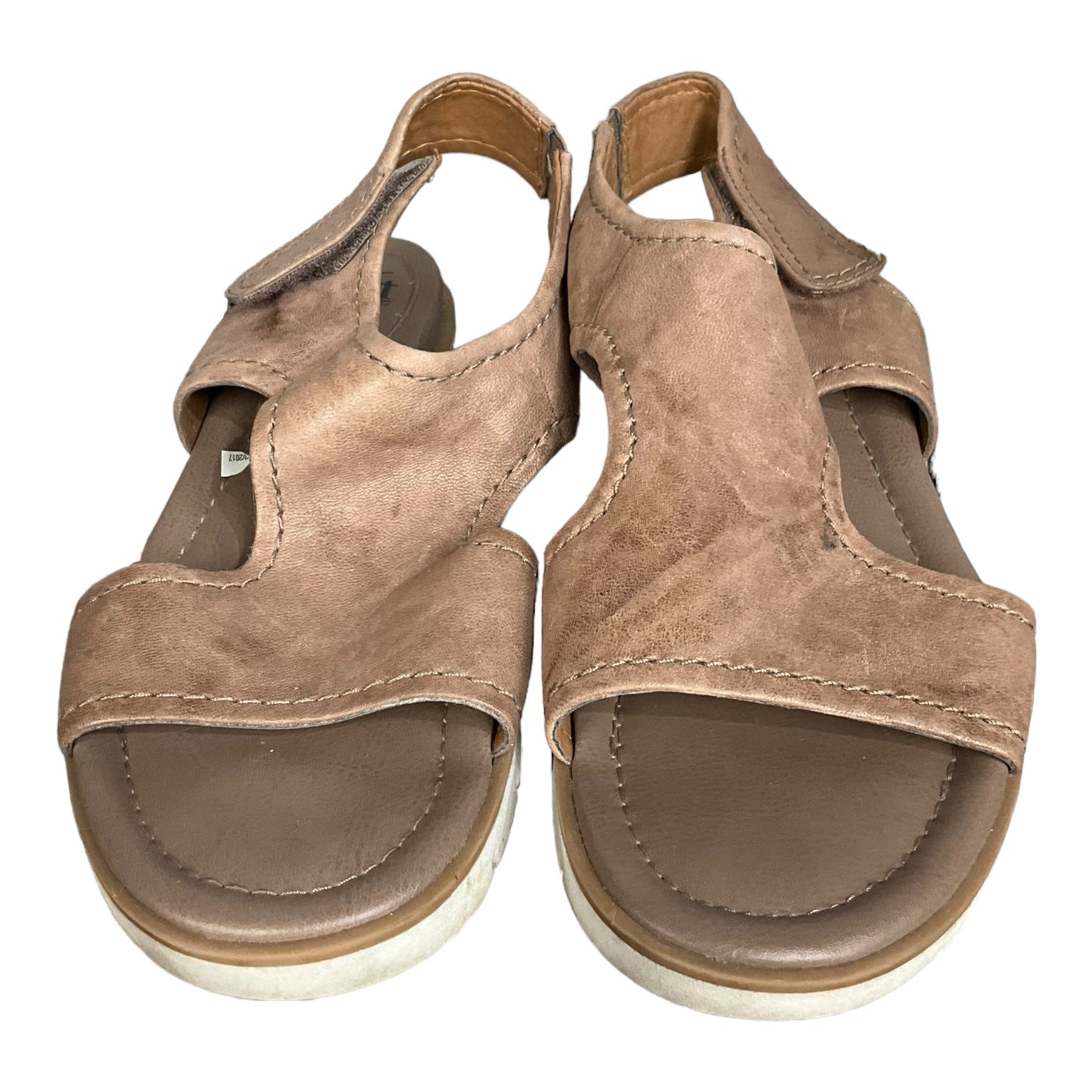 Brown Sandals Heels Wedge Sofft, Size 7