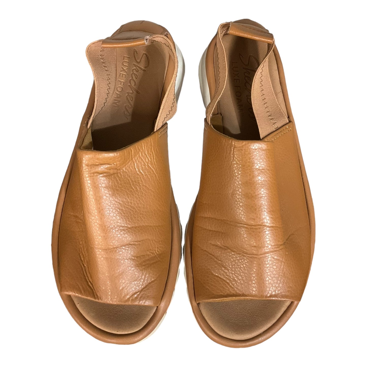 Brown Sandals Flats Skechers, Size 7