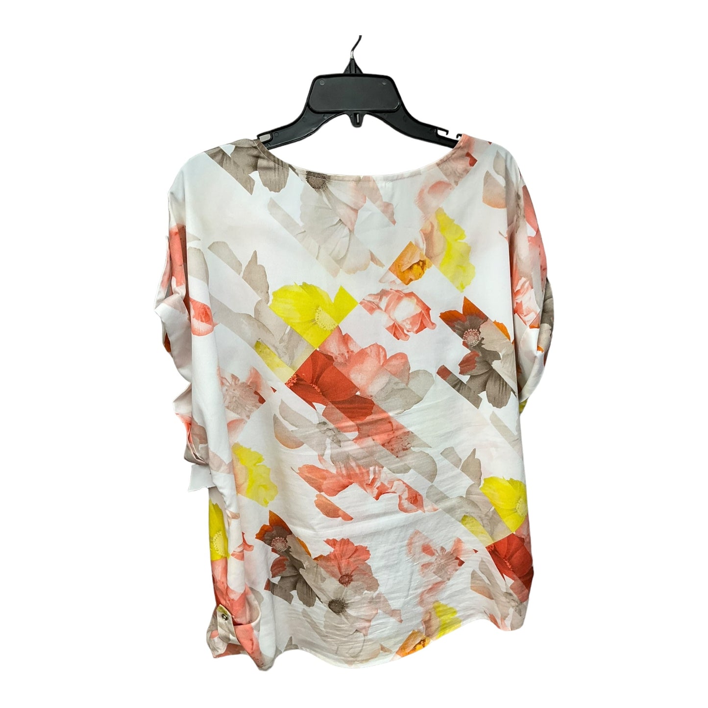 Multi-colored Blouse Short Sleeve Calvin Klein, Size 1x