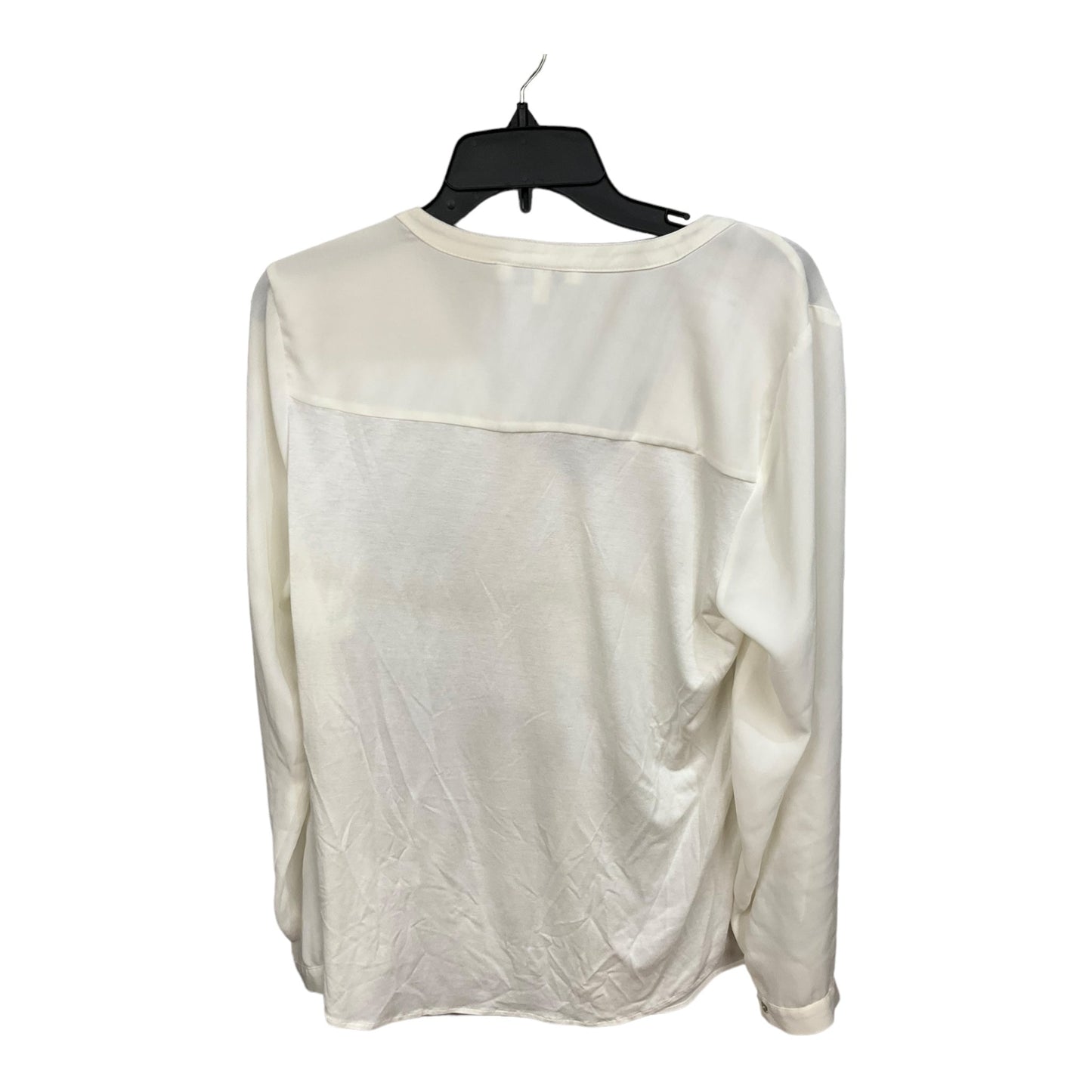 White Blouse 3/4 Sleeve Black Rainn, Size L