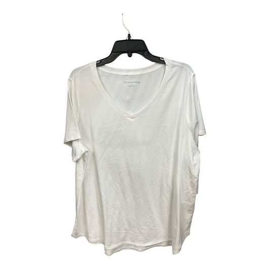 White Top Short Sleeve Basic Soft Surroundings, Size 1x