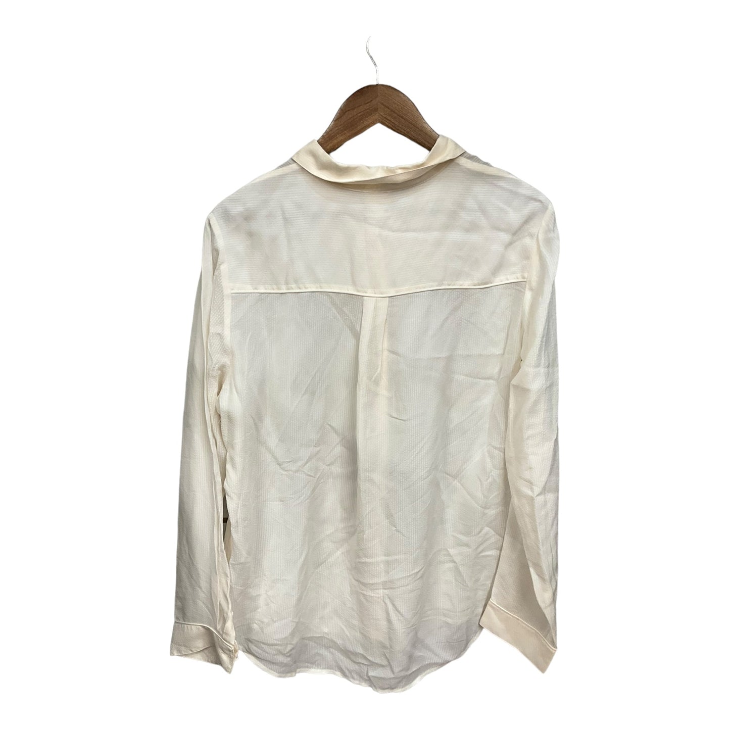 Cream Blouse Long Sleeve Cmc, Size Xl