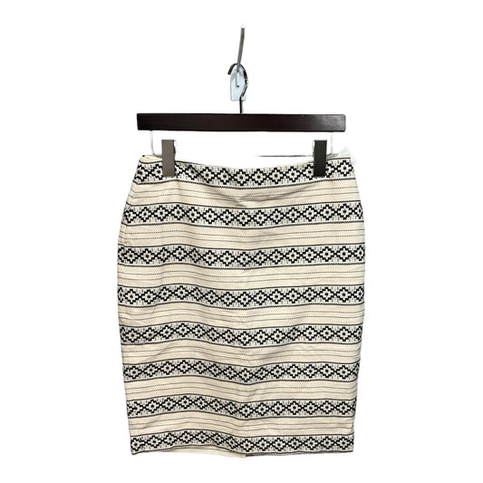 Skirt Mini & Short By Ann Taylor In Black & Cream, Size: S