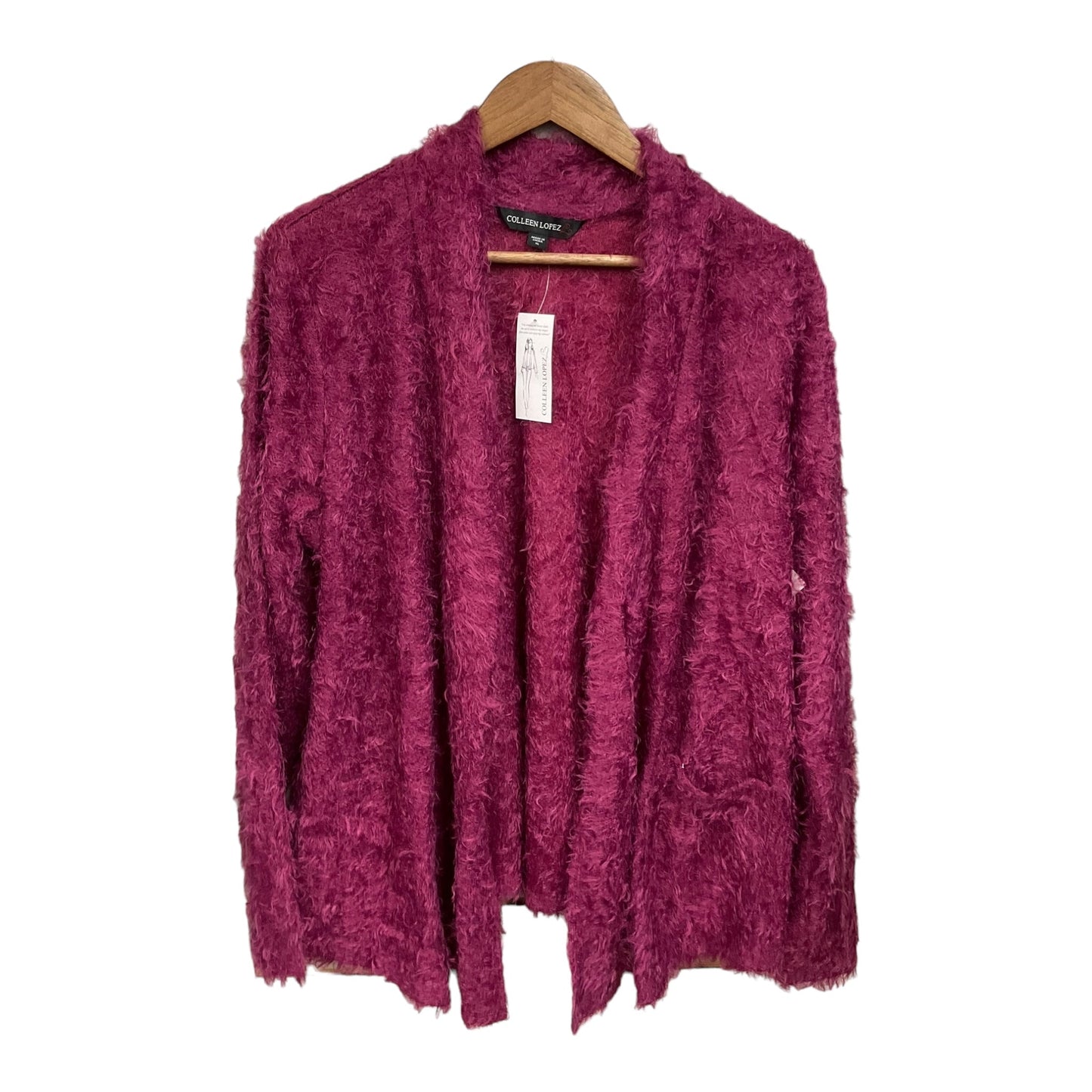 Sweater Cardigan By Clothes Mentor In Purple, Size: Xl