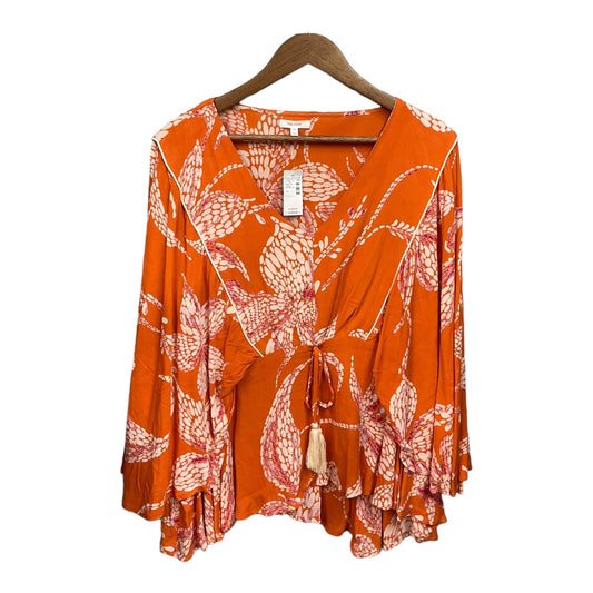 Top 3/4 Sleeve By Maurices In Orange, Size: 1x