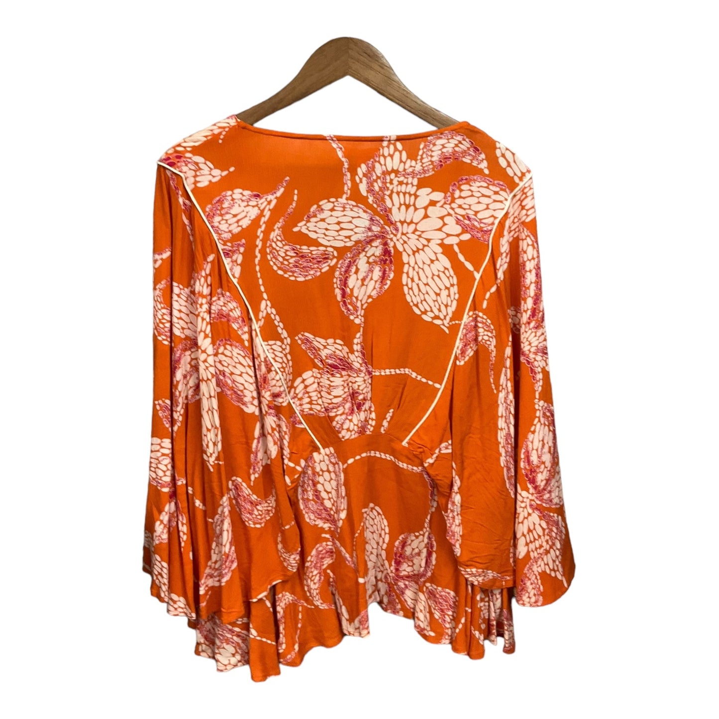 Top 3/4 Sleeve By Maurices In Orange, Size: 1x