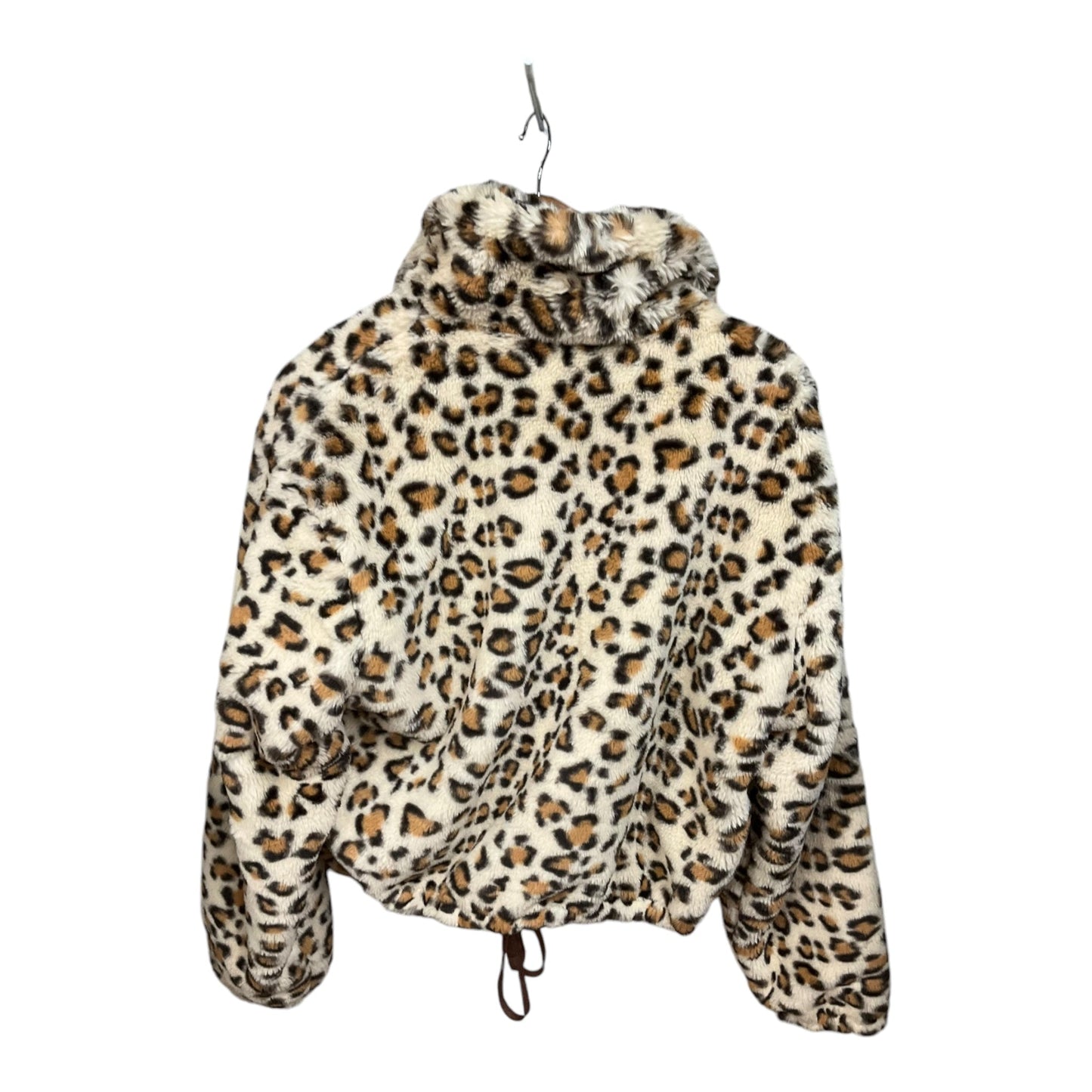 Jacket Faux Fur & Sherpa By Clothes Mentor In Animal Print, Size: L