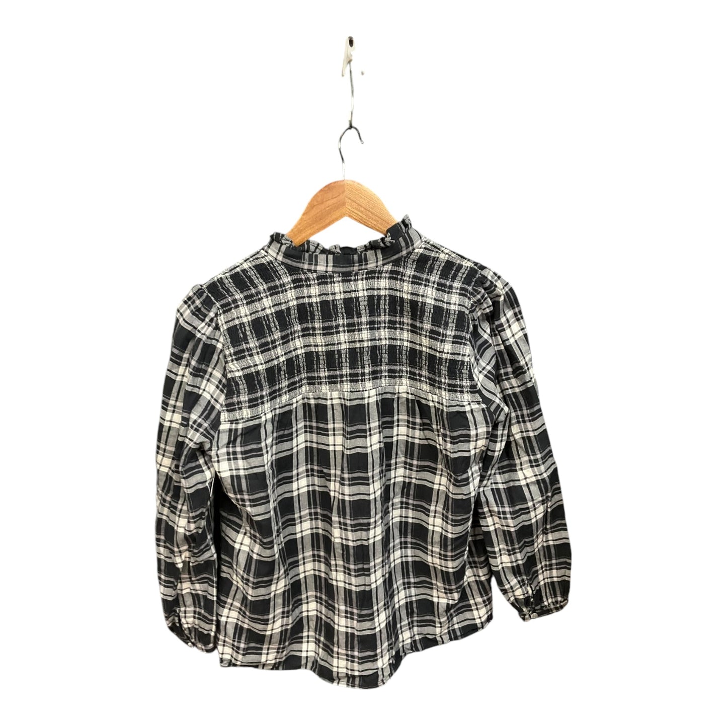 Top Long Sleeve By J. Crew In Plaid Pattern, Size: Xs