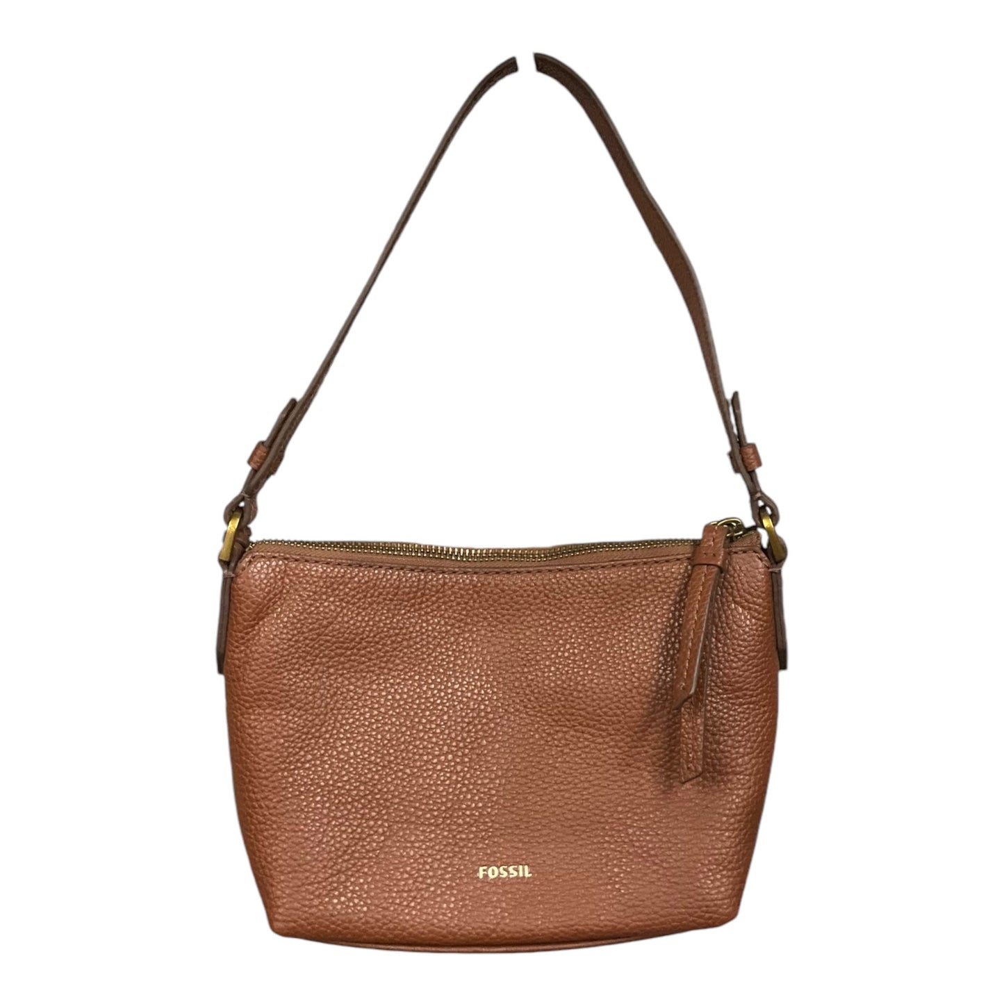 Handbag Leather By Fossil, Size: Small