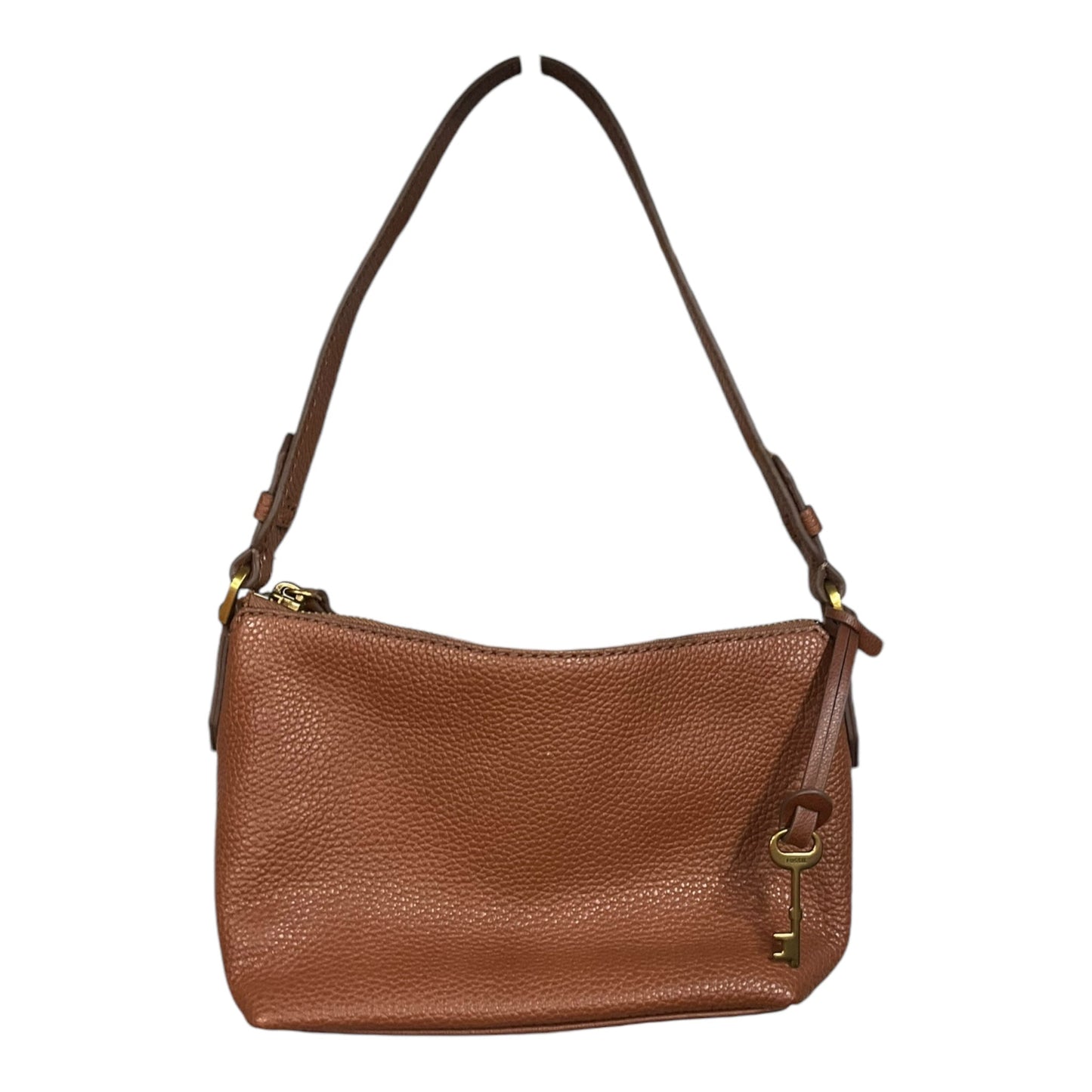 Handbag Leather By Fossil, Size: Small