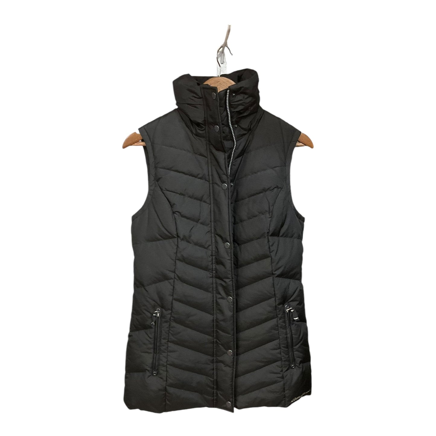 Vest Puffer & Quilted By Eddie Bauer In Black, Size: S