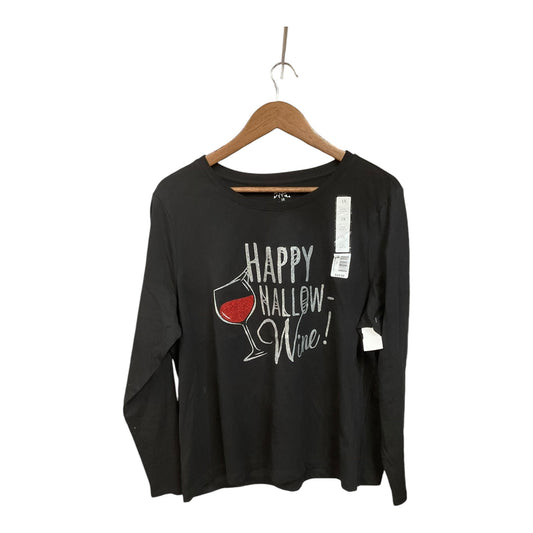 Top Long Sleeve Basic By Clothes Mentor In Black, Size: 1x