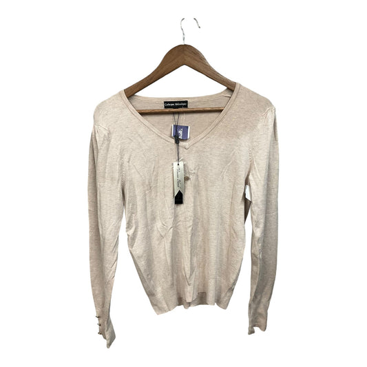 Top Long Sleeve Basic By Catherine Malandrino In Beige, Size: M