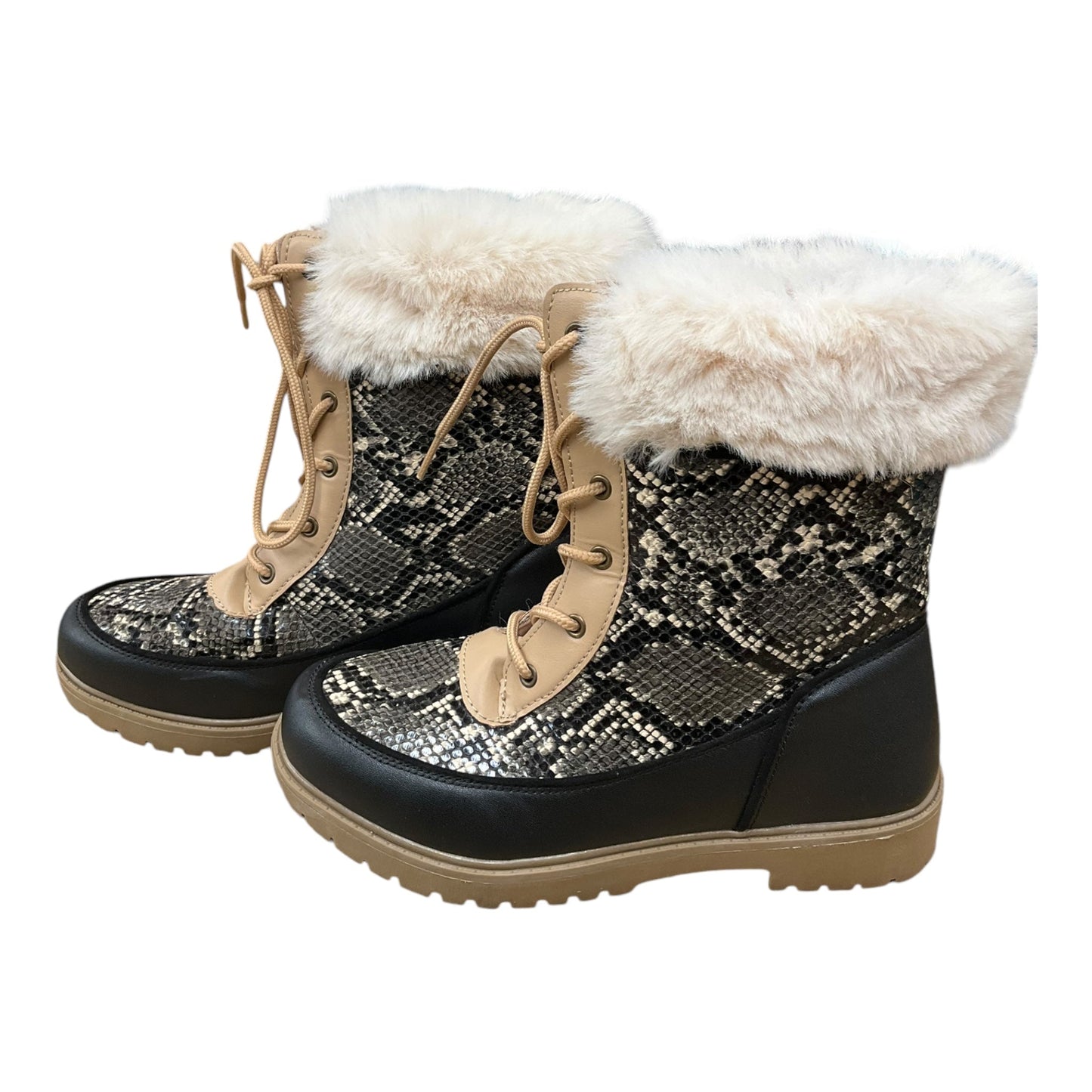 Boots Snow By Clothes Mentor In Snakeskin Print, Size: 7