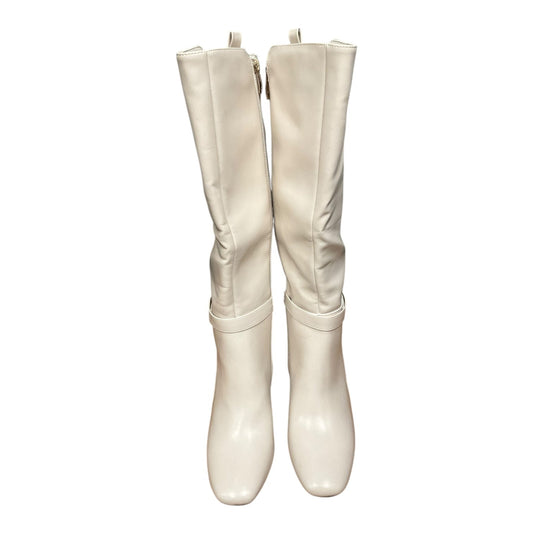 Boots Knee Heels By Liz Claiborne In Ivory, Size: 8.5