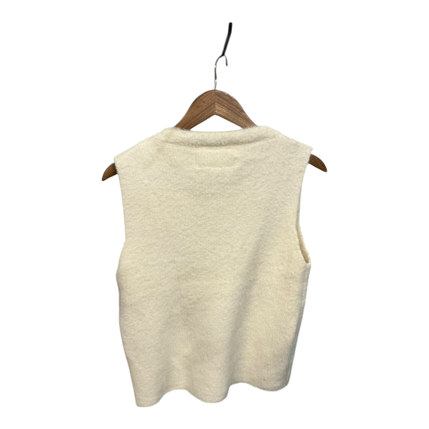 Vest Sweater By Cmb In Cream, Size: S