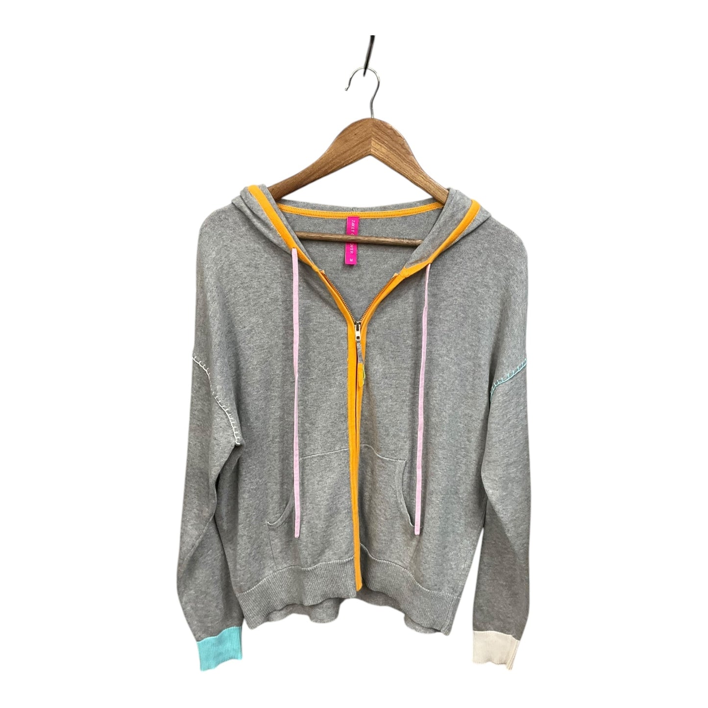 Sweatshirt Hoodie By Clothes Mentor In Grey, Size: M