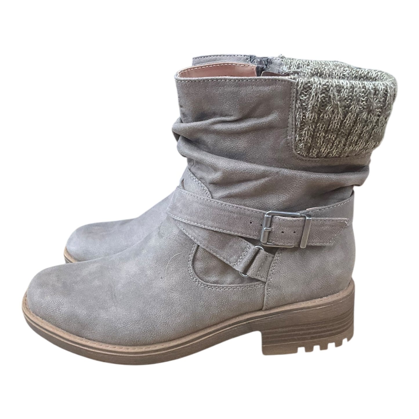 Boots Ankle Heels By Life Stride In Grey, Size: 8.5