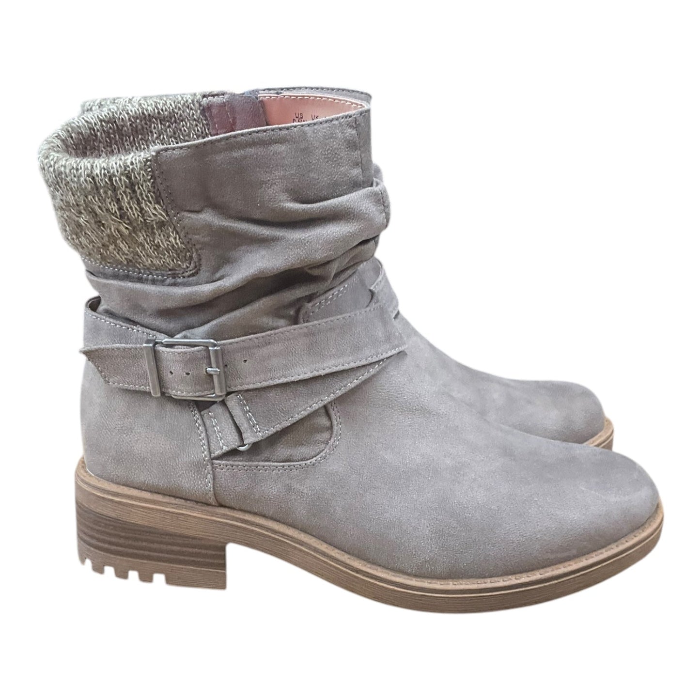 Boots Ankle Heels By Life Stride In Grey, Size: 8.5