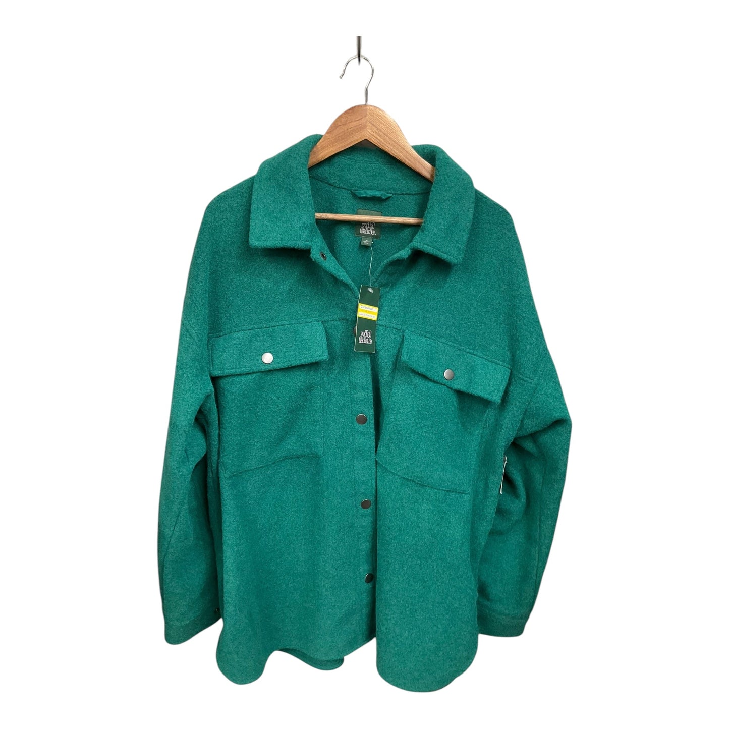 Jacket Shirt By Wild Fable In Green, Size: Xl