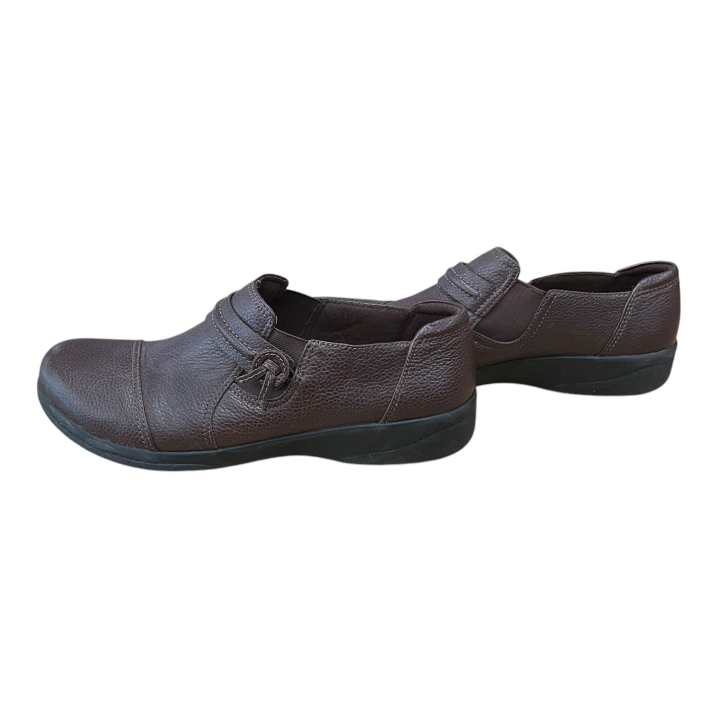 Shoes Flats By Clarks In Brown, Size: 9