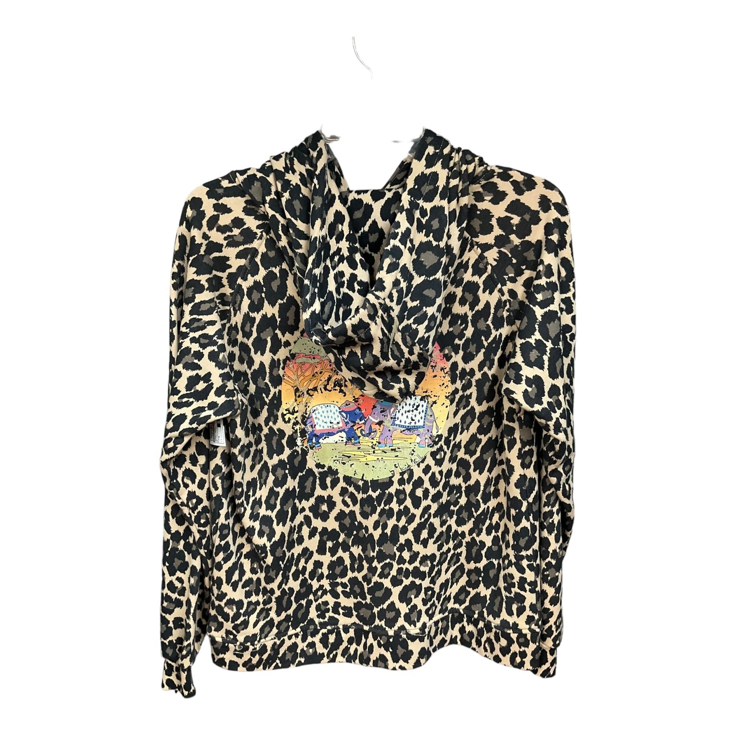 Animal Print Sweatshirt Hoodie Nicole Miller, Size S