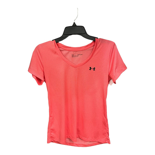 Coral Athletic Top Short Sleeve Under Armour, Size Xs