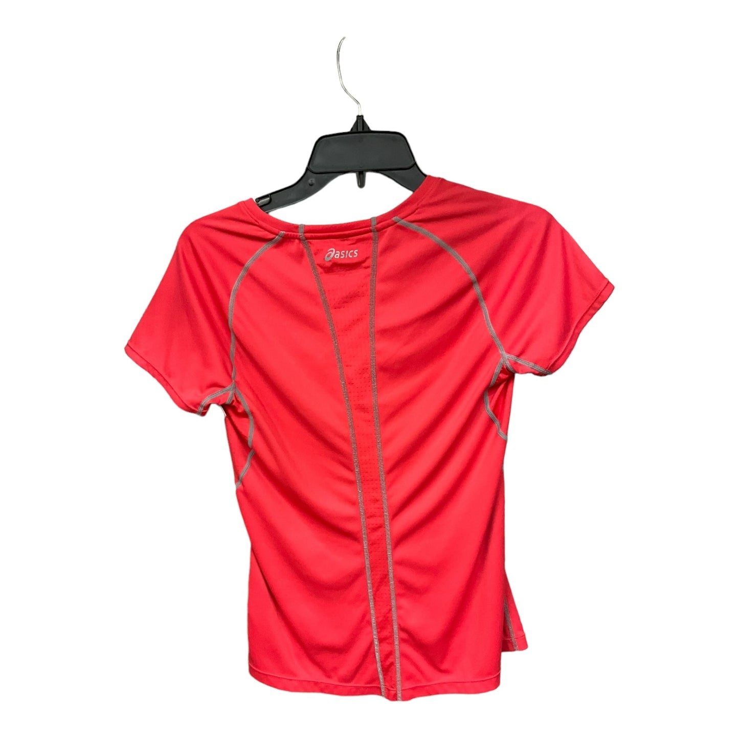 Red Athletic Top Short Sleeve Asics, Size S